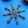 Drahtstern, Perlenstern, cognac transparent, Weihnachtsdekoration, Weihnachten, Advent, Deko, Geschenk