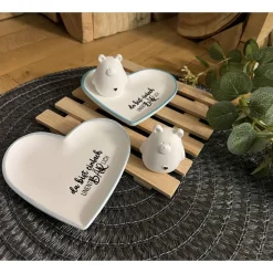 „Du bist unentBÄRlich“ Bärchen Herz Herzschale Schale Dekoration Raysin Geschenk Valentinstag Freundin Mama Muttertag