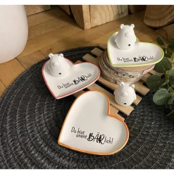 „Du bist unentBÄRlich“ Bärchen Herz Herzschale Schale Dekoration Raysin Geschenk Valentinstag Freundin Mama Muttertag