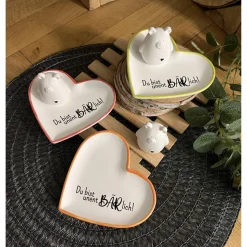 „Du bist unentBÄRlich“ Bärchen Herz Herzschale Schale Dekoration Raysin Geschenk Valentinstag Freundin Mama Muttertag
