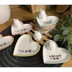 „Du bist unentBÄRlich“ Bärchen Herz Herzschale Schale Dekoration Raysin Geschenk Valentinstag Freundin Mama Muttertag