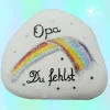 DU FEHLST Regenbogen - Ein einzigartiger, individueller Trauerstein