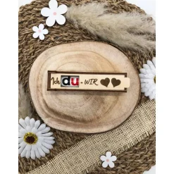 DU...| gravierte Schokoriegel Holzbox incl. Duplo | kleines Mitbringsel | Geschenk Box | Ich DU WIR