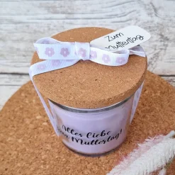 Duftkerze im Glas zum Muttertag ~ Dekokerze "Alles leibe zum Muttertag" ~ Kerze mit Deckel ~ Deko Geschenk