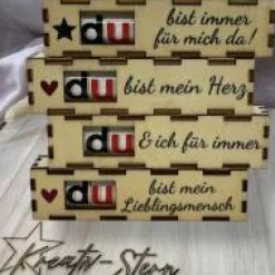 Duplobox mit Spruch – Geschenkidee aus Holz für Geburtstag, Muttertag & Valentinstag