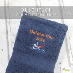 Duschtuch mit Namen, Geschenkidee - Abschluss-Prüfung - Berufs-Ausbildung