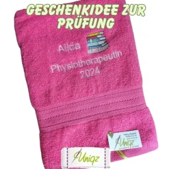 Duschtuch mit Namen, Geschenkidee - Abschluss-Prüfung - Berufs-Ausbildung
