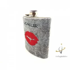 Edelstahl Flachmann bestickt 200 ml Ladykiller Ski Skifahren Hüttenzauber Apres Ski Skihaserl  Schnapsflasche Hammer Schraubenschlüssel Hausmeister Weihnachten Frauenflachmann