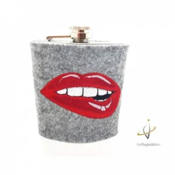 Edelstahl Flachmann bestickt 200 ml Ladykiller Ski Skifahren Hüttenzauber Apres Ski Skihaserl  Schnapsflasche Hammer Schraubenschlüssel Hausmeister Weihnachten Frauenflachmann