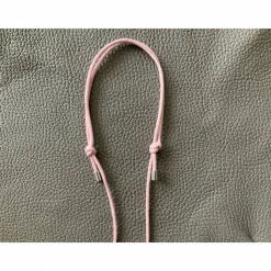 Edelstein-Donutkette  mit Rosenquarz und silbernem Om-Zeichen aus 925er Silber