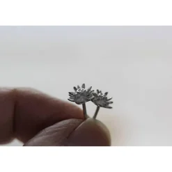 Edelweiß Ohrstecker, Silber