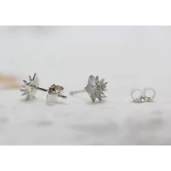 Edelweiß Ohrstecker, Silber