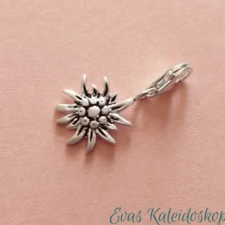 Edelweiss Charm/Anhänger aus Sterlingsilber in zwei Größen