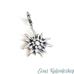 Edelweiss Charm/Anhänger aus Sterlingsilber in zwei Größen