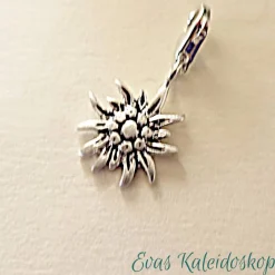 Edelweiss Charm/Anhänger aus Sterlingsilber in zwei Größen