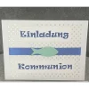 Edle Einladungskarte Kommunion, Handarbeit mit Umschlag