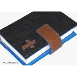 Edle Gotteslobhülle & Bibelhülle aus Filz mit Kork - Personalisiertes Geschenk zur Kommunion & Konfirmation