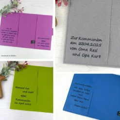 Edle Gotteslobhülle & Bibelhülle aus Filz mit Kork - Personalisiertes Geschenk zur Kommunion & Konfirmation