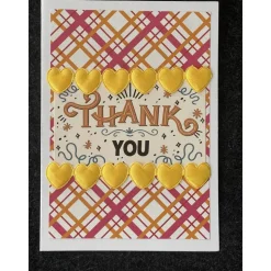 Edle Grußkarte, Danke, Thank you, Handarbeit mit Umschlag