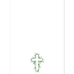 Edle Kommunionseinladungen, Kommunionseinladungskarten 10er-Pack, florale Kommunionseinladung, Einladung Erstkommunion