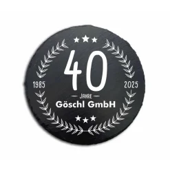 Edle Schiefertafel als Jubiläumsgeschenk – personalisiert & einzigartig