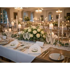 Edle Stoffservietten mit Monogramm