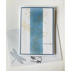 Edle Valentinstagskarte Liebeskarte in blau/weiß/gold gefertigt in Handarbeit mit Stampin'Up Material u.a.