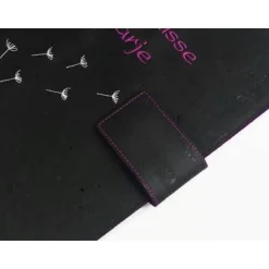 edle Zeugnismappe A4, personalisiert, Kork, mit eingestickter Pusteblume, Geschenke zur Einschulung