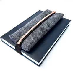 Edles Kalendermäppchen mit Gummiband, Stifte Mäppchen mit Gummiband aus Filz