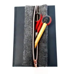 Edles Kalendermäppchen mit Gummiband, Stifte Mäppchen mit Gummiband aus Filz