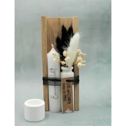 Edles Trauergeschenk – Handgefertigte Trauerbox mit Trauerkerze, Trostlicht & Kondolenzgeschenk