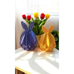 Ei mit Hasenohren – Moderne Osterdekoration aus PLA Filament, 14 cm hoch