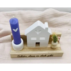 Eichenholz Geschenkeset „Schön, dass es dich gibt“ – Dekorative Geschenkidee für besondere Anlässe