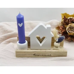 Eichenholz Geschenkeset „Schön, dass es dich gibt“ – Dekorative Geschenkidee für besondere Anlässe