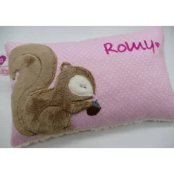 Eichhörnchen Namenskissen Taufkissen Kuschelkissen Kindergartenkissen Geburtsgeschenk Kinderkissen Taufgeschenk