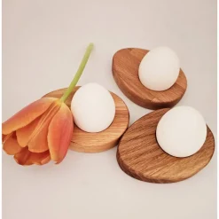 Eierhalter aus Holz, Ostern, Dekoration, Eierbecher
