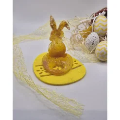 Eierhalter Hase Gelb-Gold