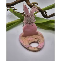 Eierhalter Hase Neon Pastell Rosa-Sand