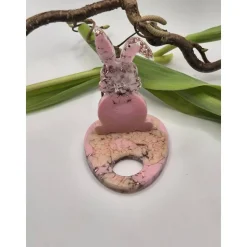 Eierhalter Hase Neon Pastell Rosa-Sand