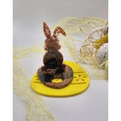 Eierhalter Hase Schwarz-Kupfer