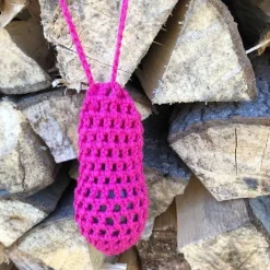 Eine Eierschleuder / Eiernetz / Ostereierschleuder / Ostereiernetz Pink