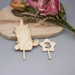 Einhorn Caketopper -  Kuchenschmuck für Kindergeburtstag