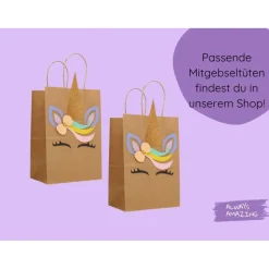 Einhorn Einladungskarten | Bastelset Einhorn | Kindergeburtstag Einladung basteln | Einhorn Einladung basteln | Einhorn