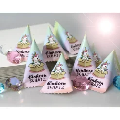 Einhorn Schatz Mystery Box für Mädchen | Glitzer Armband oder Glas Diamant | Mitgebsel & Adventskalender G