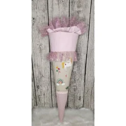 Einhorn Schultüte aus Stoff in rosa / 70cm/ für Mädchen wahlweise mit Kissen