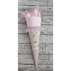 Einhorn Schultüte aus Stoff in rosa / 70cm/ für Mädchen wahlweise mit Kissen