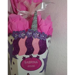 Einhorn Schultüte mit deinem inkl. Name, perfekt für deine Einschulung