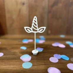 Einhorn-Stecker aus Birkensperrholz – Zubehör für deinen Geburtstagskranz & magische Dekoideen