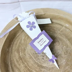 Einladung SCHULTÜTE Schulanfang Einschulung LILA