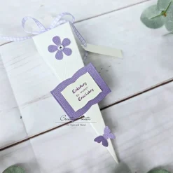 Einladung SCHULTÜTE Schulanfang Einschulung LILA